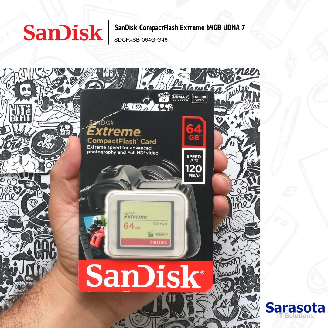 accesorios para electronica - SanDisk CompactFlash Extreme 64GB UDMA 7 1