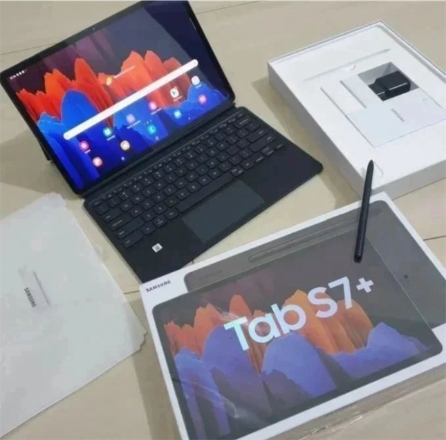 celulares y tabletas - Galaxy Tab S7+ Plus 512GB Con Teclado & S-Pen - Tienda Física 