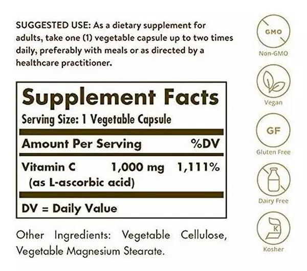 Salud y Equipamiento Médico - Solgar Vitamina C 1000 Mg, 250 Capsulas Vegetales - Antioxid 2