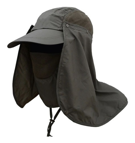 ropa para hombre - Gorra de Protección Solar Anti-UV con Máscara Extraíble Sombrero Tapa Cuello  3