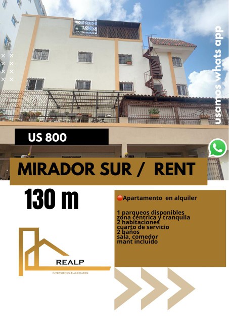 apartamentos - Apto en mirador sur 2hab 0