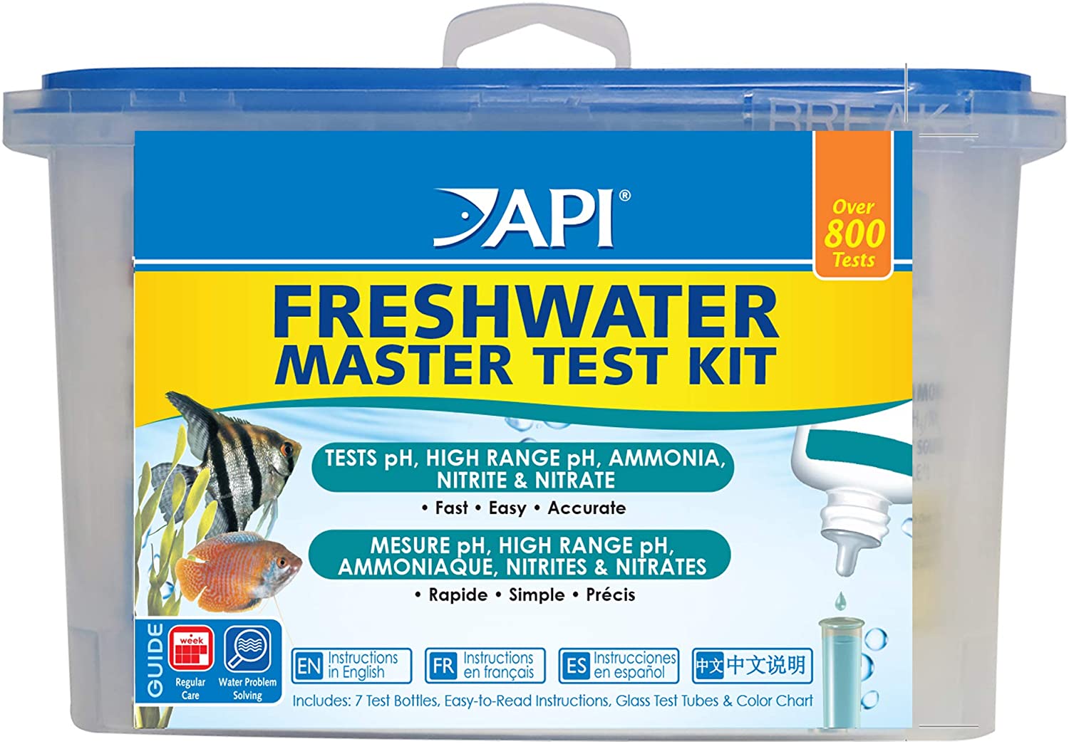 animales y mascotas - API MASTER TEST KITS ANALISIS PRUEBA AGUA PECERA PECES Y PISCINA