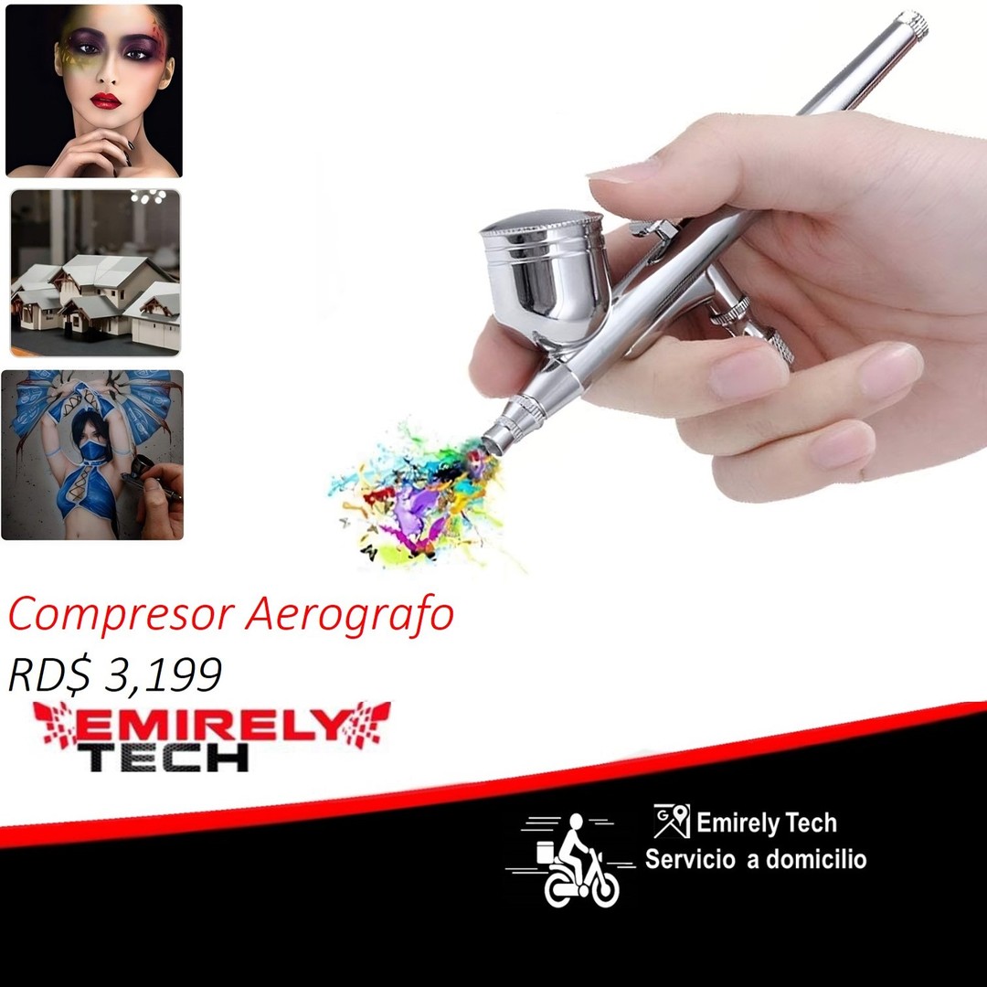 otros electronicos - Compresor de Aerografo Maquillaje Mini Compresor De Pintura Pulverizador Spray 0