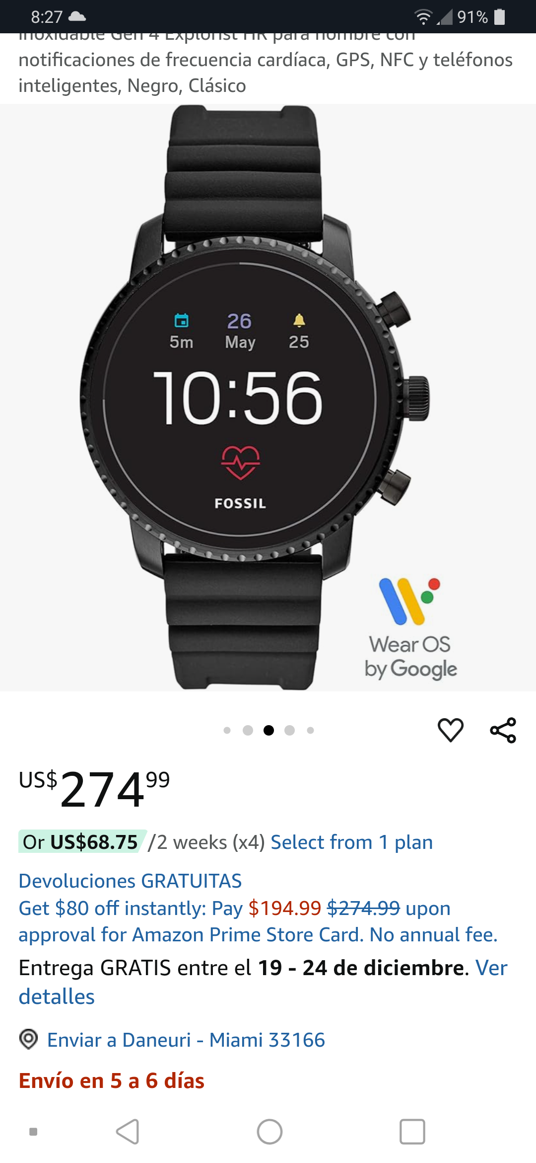 otros electronicos - Reloj fossil inteligente  2