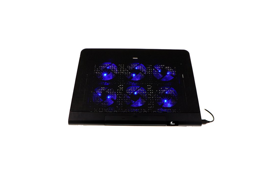 computadoras y laptops - COOLING PAD XTECH KYLA ,PARA NOTEBOOK 17" CON 6 VENTILADORES, 3 POSICIONES.  1
