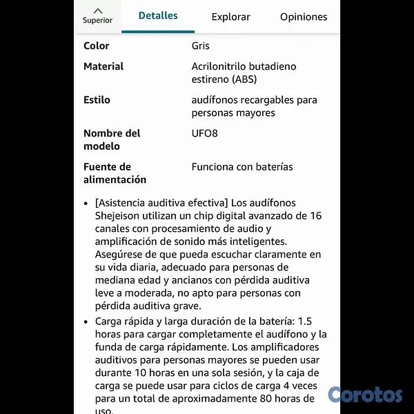 camaras y audio - Audífonos para perdida de audición/ Audífonos para personas mayores/ Audífonos  8