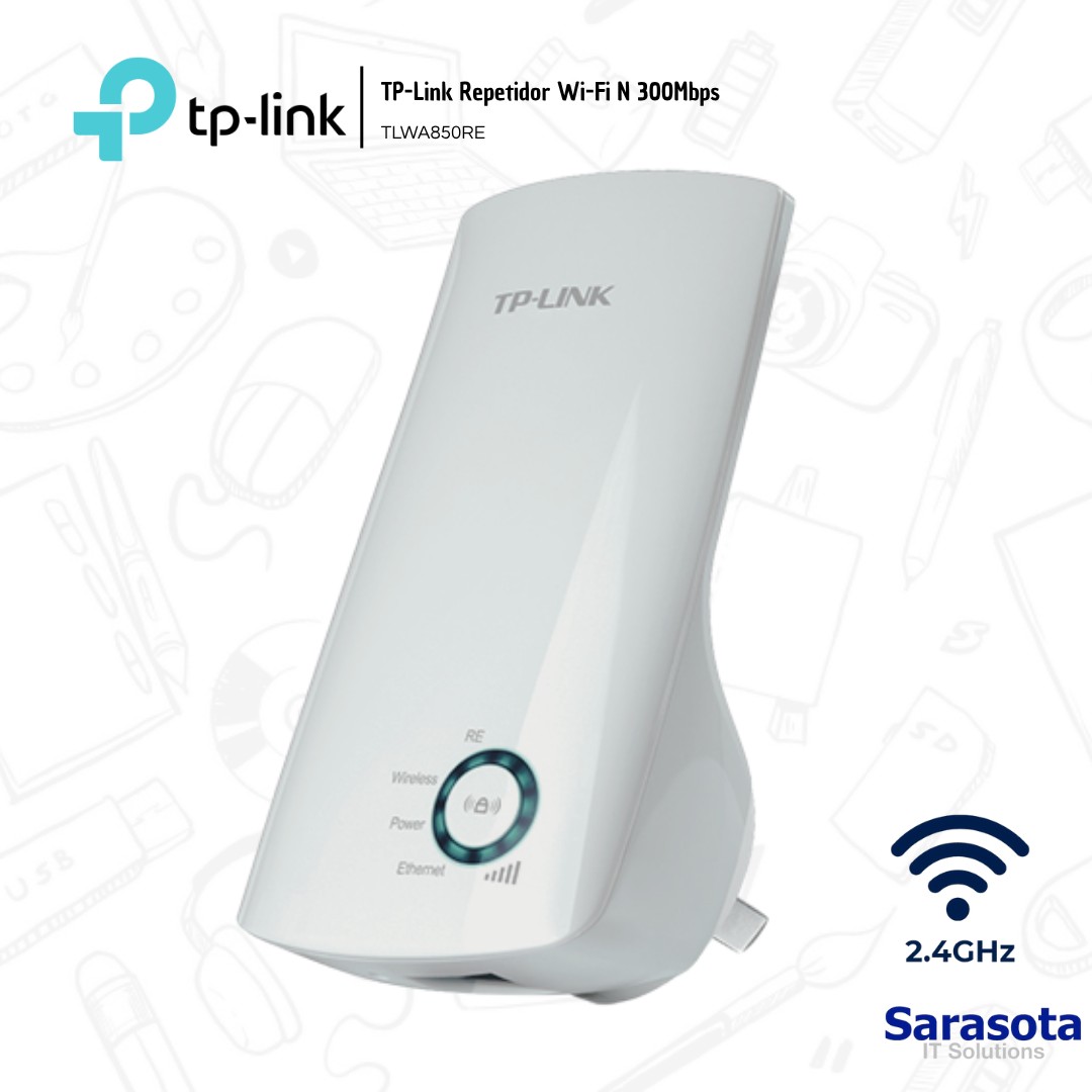 accesorios para electronica -  TP-Link Repetidor WA850RE 2.4GHz N300 300mbps 2