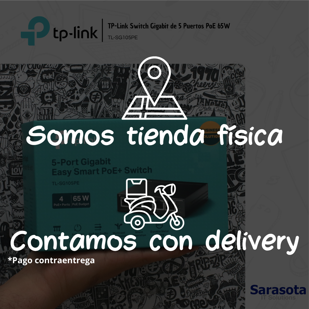 accesorios para electronica - Switch Gigabit de 5 Puertos PoE 65W SG105PE  3