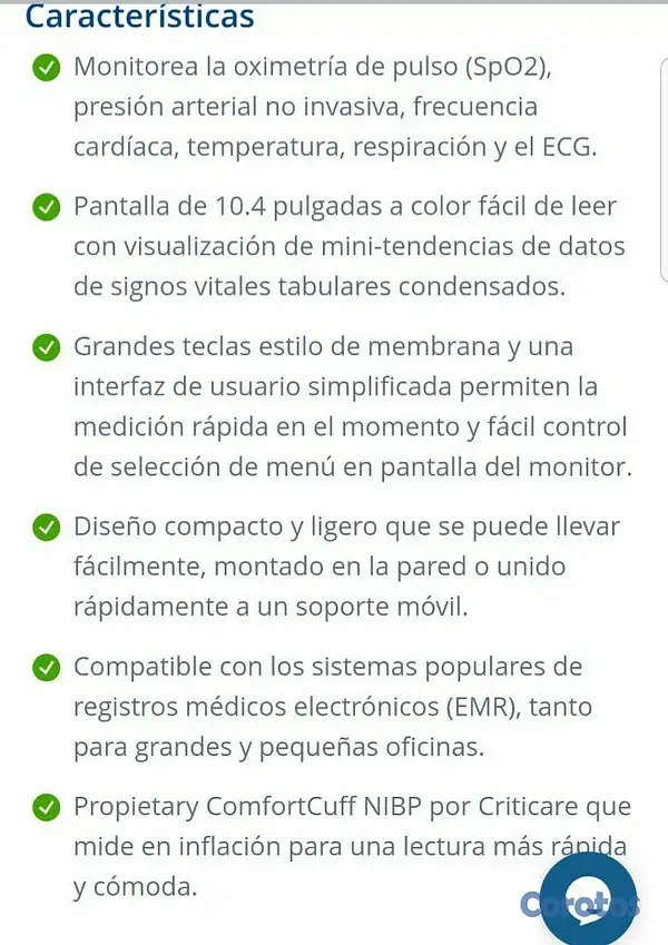 equipos profesionales - Monitor de pacientes Criticare nGenuity 6