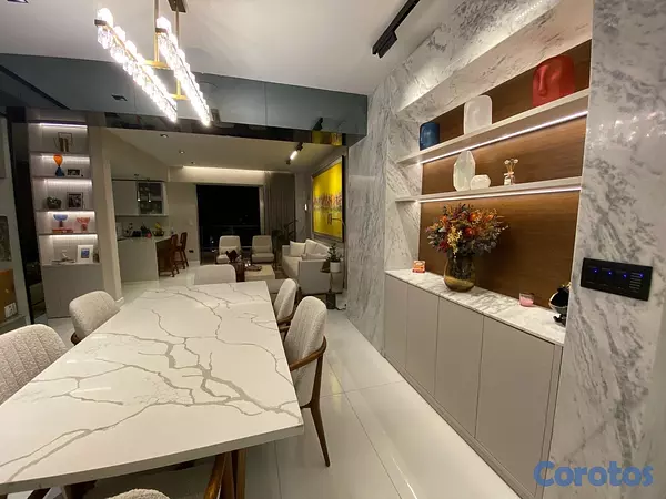 apartamentos - vendo urbanización real piso 7 amueblado tres habitaciones con baño dos parqueos 11