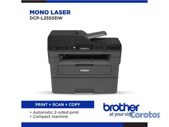 impresoras y scanners - MULTIFUNCIONAL LASER  BROTHER BLANCO/NEGRO  DCPL2550DW  ESCANER, COPIADORA,IMPRI 1