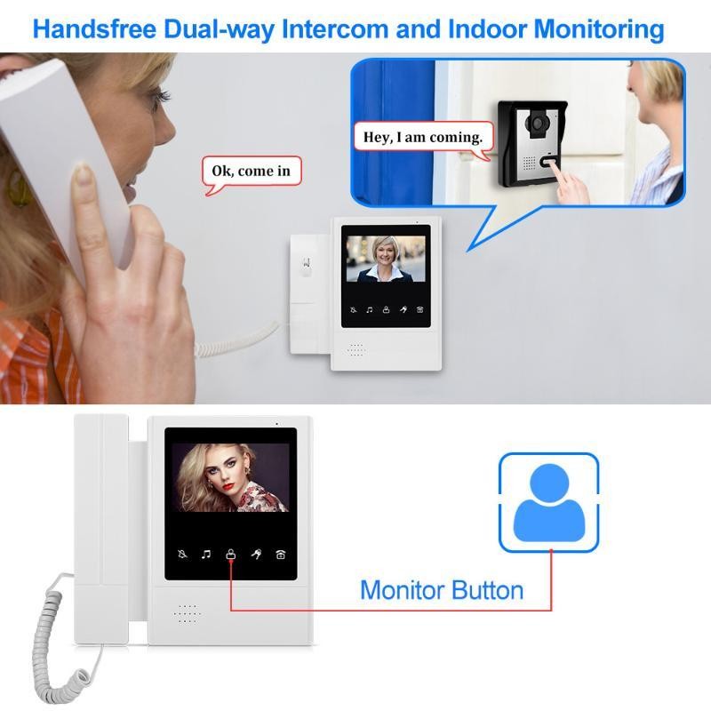 electrodomesticos - Videoportero de Teléfono 4.3"
Sistema de intercomunicación intercom 4