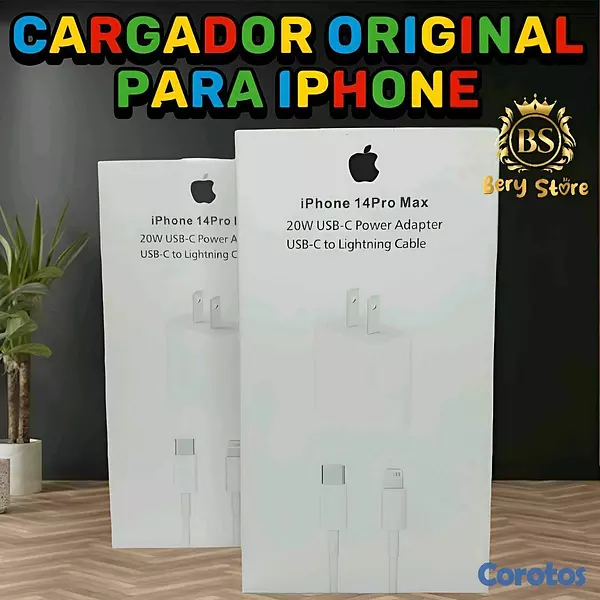 celulares y tabletas - CARGADOR PARA IPHONE ORIGINAL DE 20W CARGA RÁPIDA | CARGADOR PARA CELULARES  3