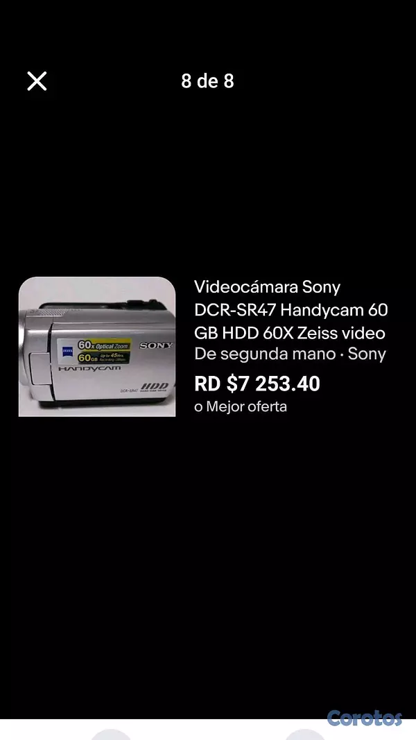 otros electronicos - videocamara Sony Importada como nueva disponible. 2