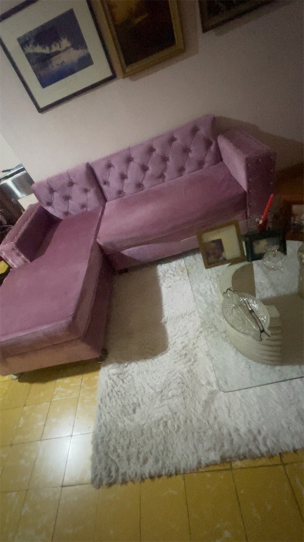 muebles y colchones - Mueble tipo L rosado  0