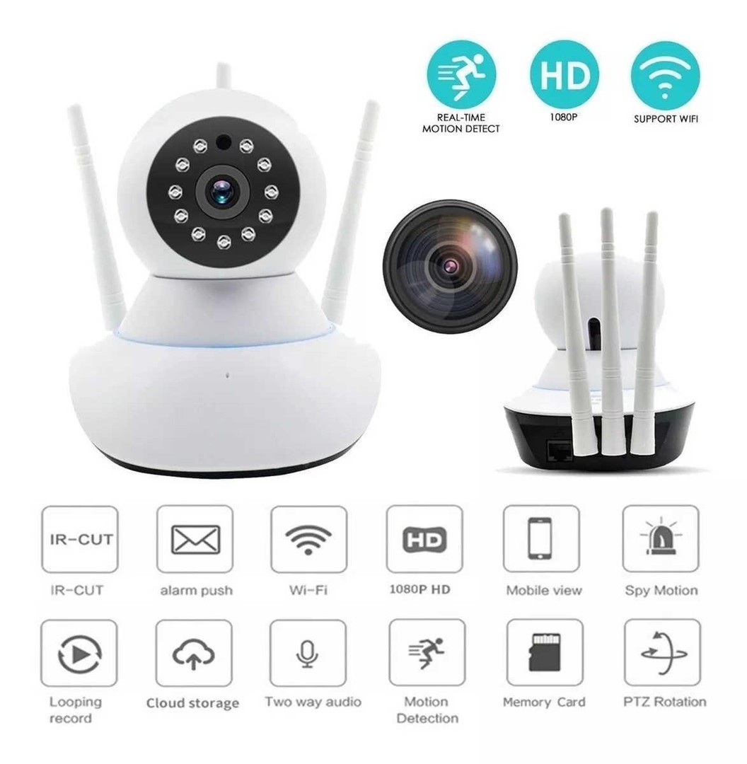 camaras y audio - Camara wifi vigilancia V380 PRO (posee antenas para mayor alcance) 0