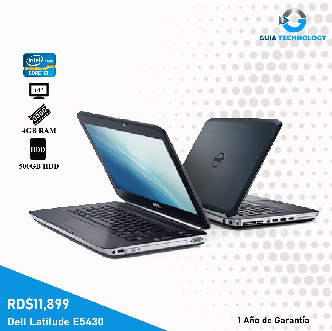computadoras y laptops - Dell Latitude E5430  Core i3-3110M @2.40 500GB HDD 4GB RAM (Incluye Mouse y Moch