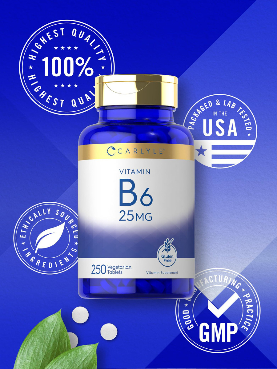 Salud y Equipamiento Médico - Vitamina B6 | 25mg | Carlyle 5