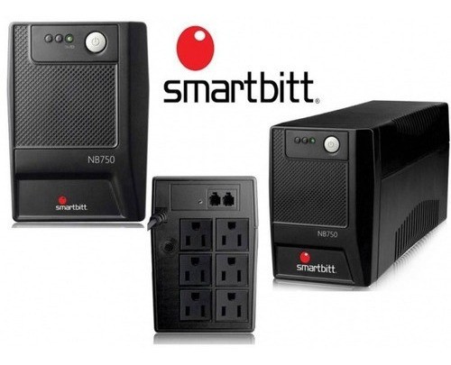 computadoras y laptops - UPS Smartbitt 750VA trabaja con planta i inversor 6 salidas