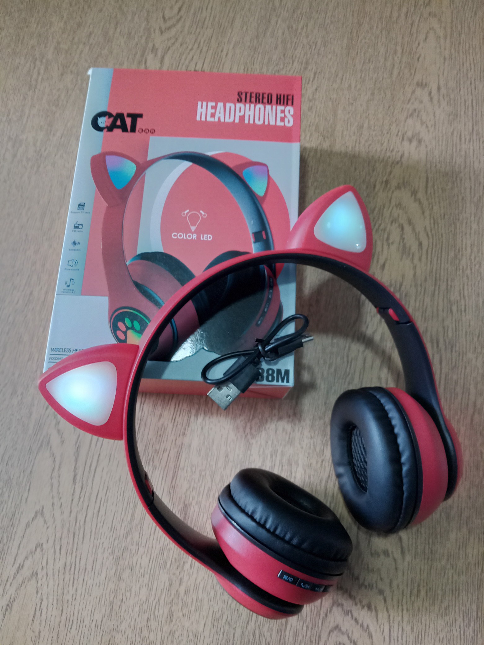 Audífonos Bluetooth de gato 1
