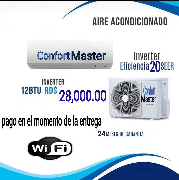 aires acondicionados y abanicos - Aire acondicionado ConfortMaster INVERTER 12 kbtu Eficiencia 20 WIFI