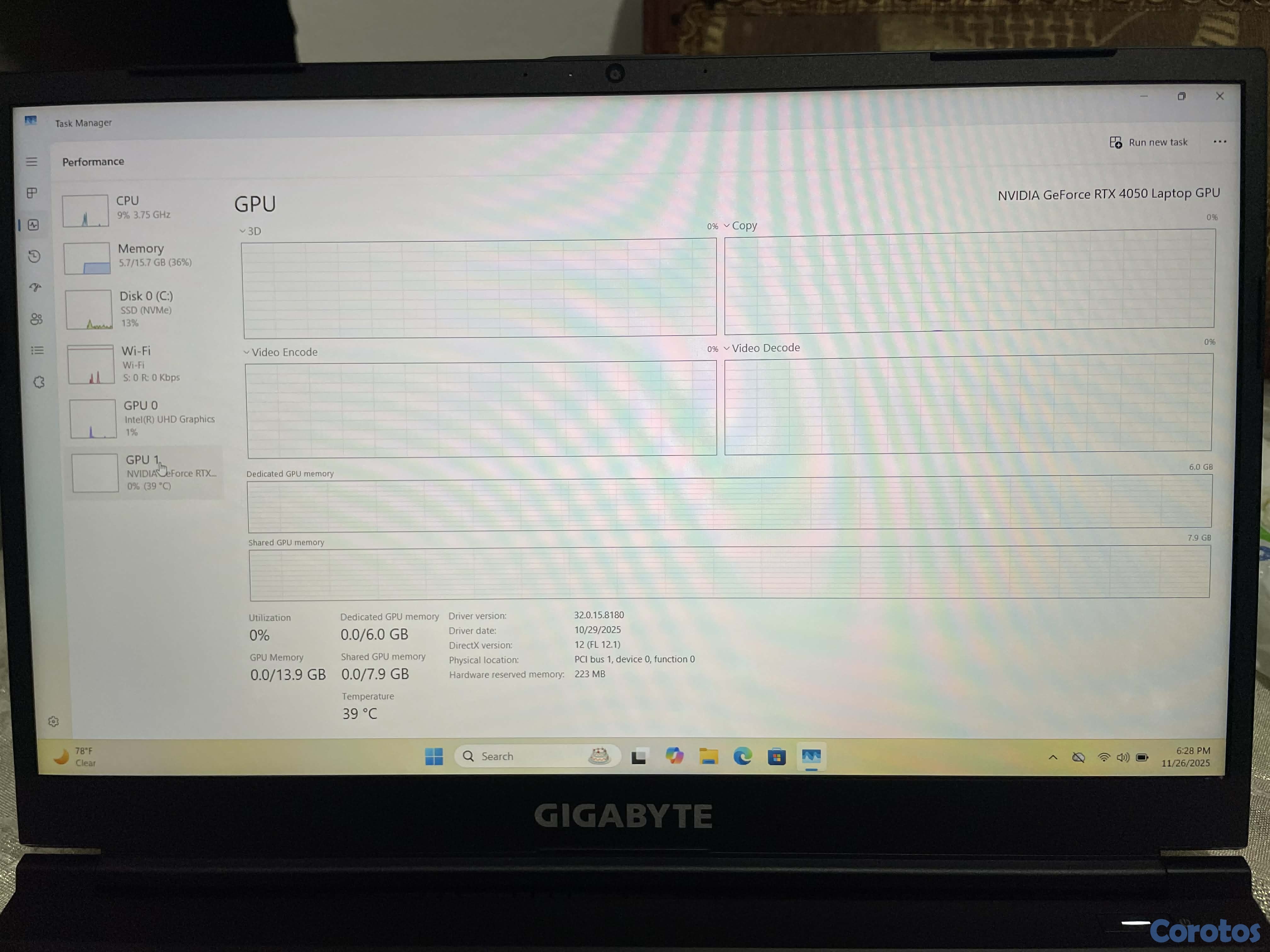 computadoras y laptops - Laptop Gigabyte 
I5 12TH
RTX 4050
16GB RAM
SSD 512
Teclado RGB
Pantalla 144hz
 7