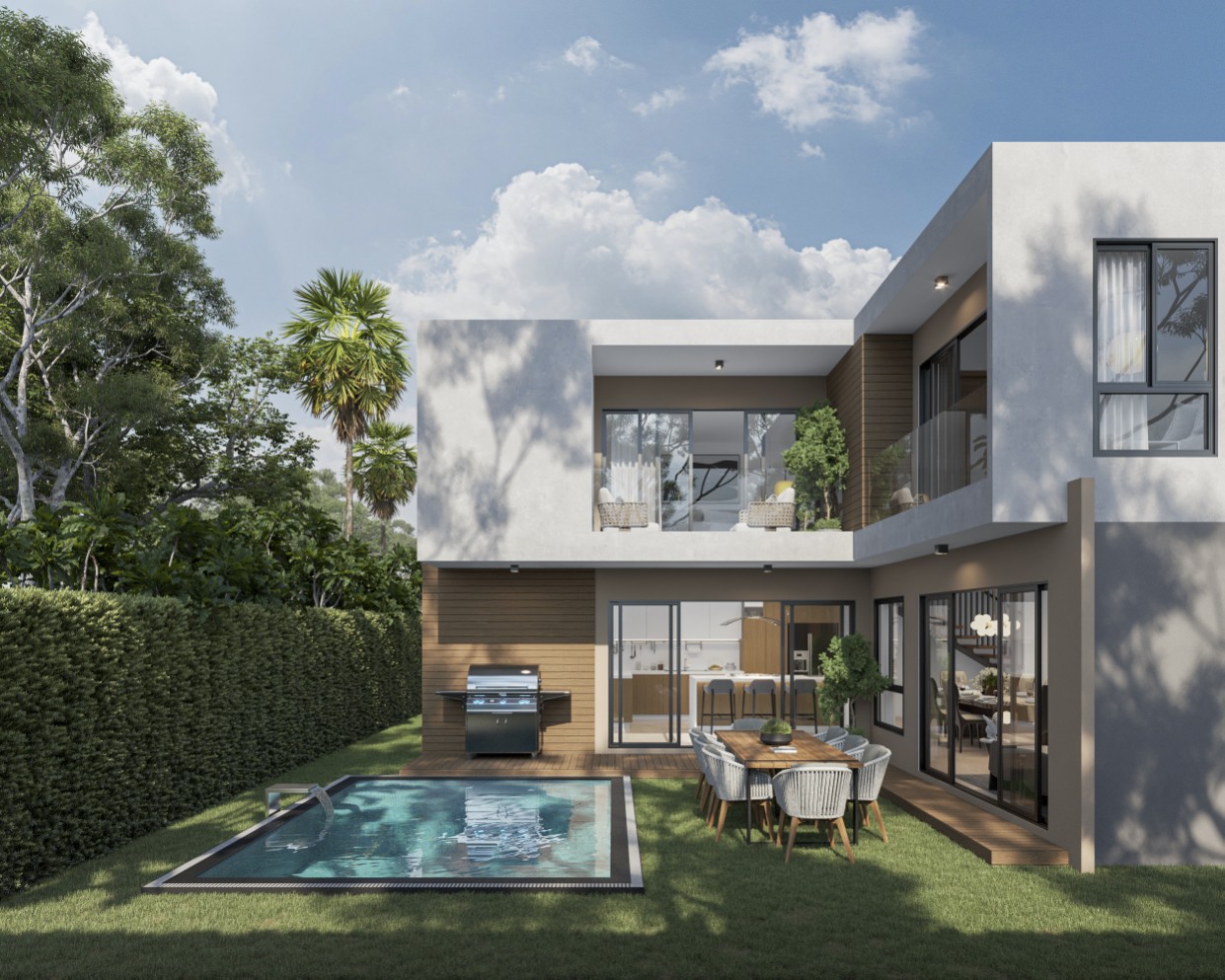 casas vacacionales y villas - Villas De 03 Habitaciones Con Piscina incluida y A 5 Minutos De La Playa.