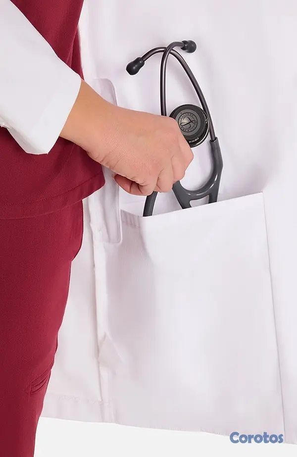 ropa para mujer - Premium Lab Coat by Medelita - Women's Zip Front Over The Knee Lab Coat 36" 8