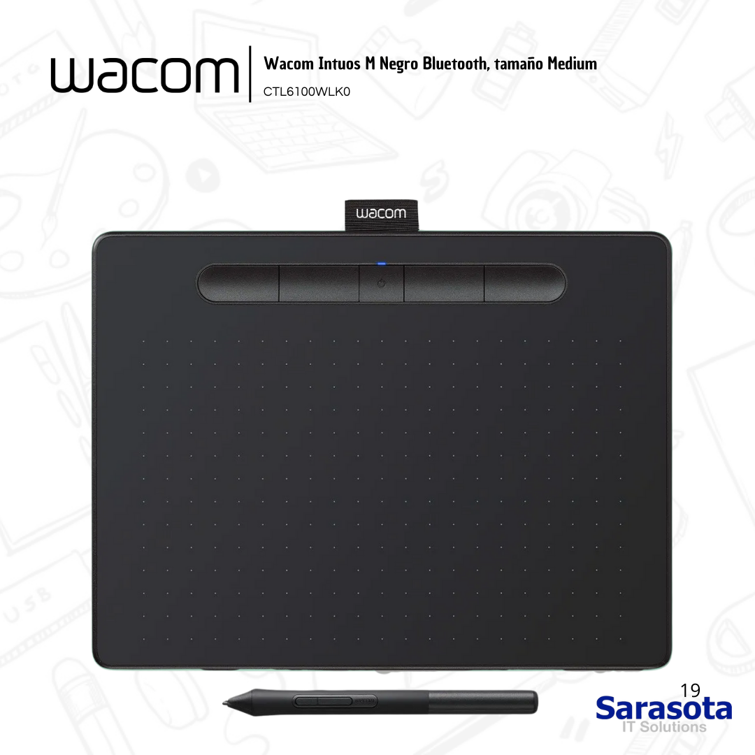 accesorios para electronica - Wacom Intuos M Bluetooth tableta gráfica 0