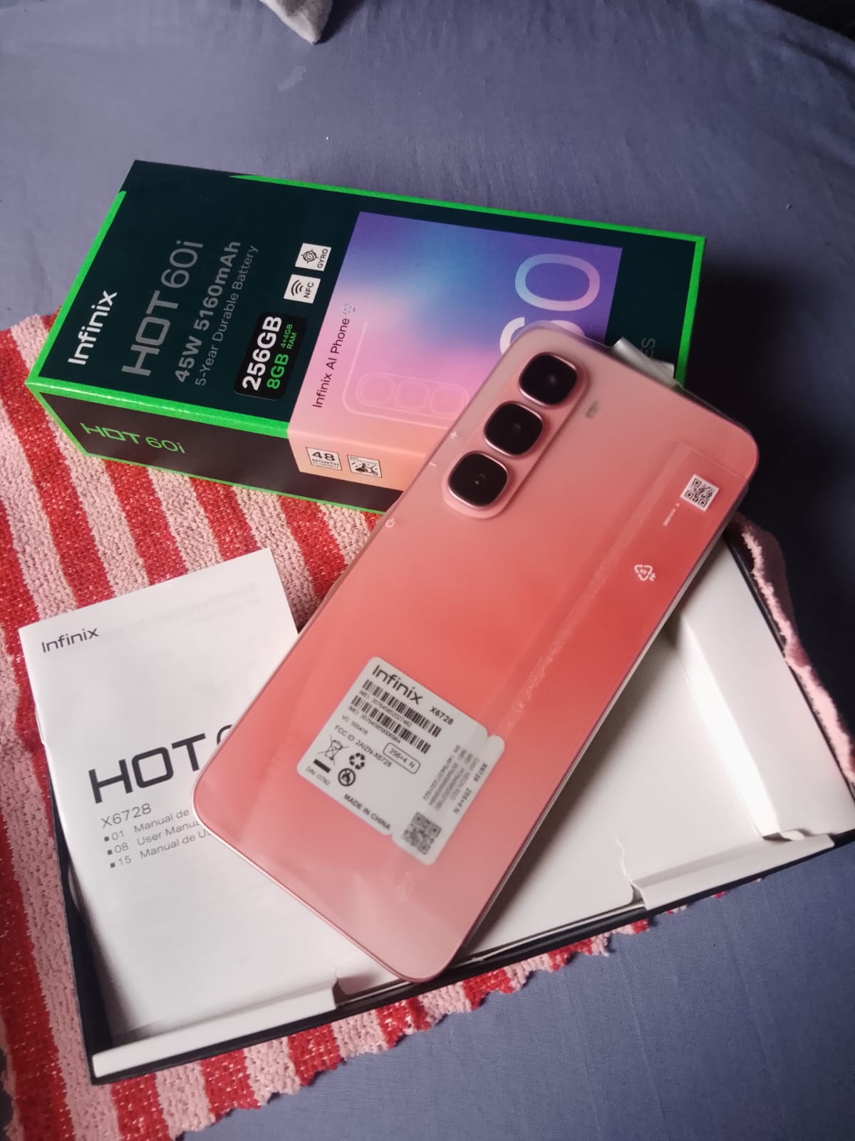 celulares y tabletas - celular infinix hot 60i de 256gb y 8gb de ram DUAL SIM y NFC y IP64 4