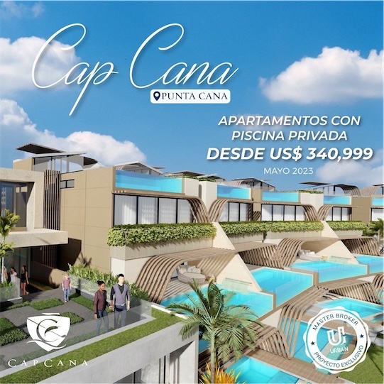 apartamentos - Apartamentos 1,2 y 3 habitaciones en CAP CANA. Con piscina privada