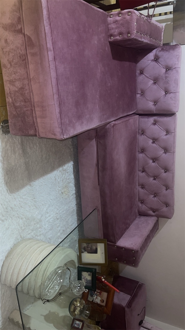 muebles y colchones - Mueble tipo L rosado  1
