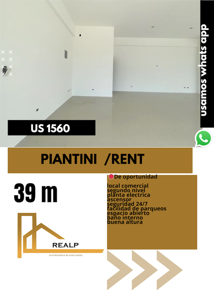 oficinas y locales comerciales - Local comercial segundo nivel Piantini 