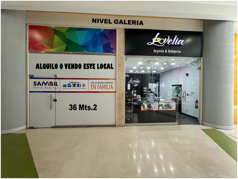 oficinas y locales comerciales - EN SAMBIL, Vendo o Alquilo Local Comercial de 36 Mts.2, NIVEL GALERIA, Frente a  1