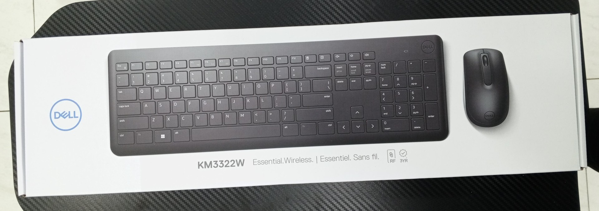 computadoras y laptops - Teclado Dell Wireless Keyboard and Mouse - KM3322W
