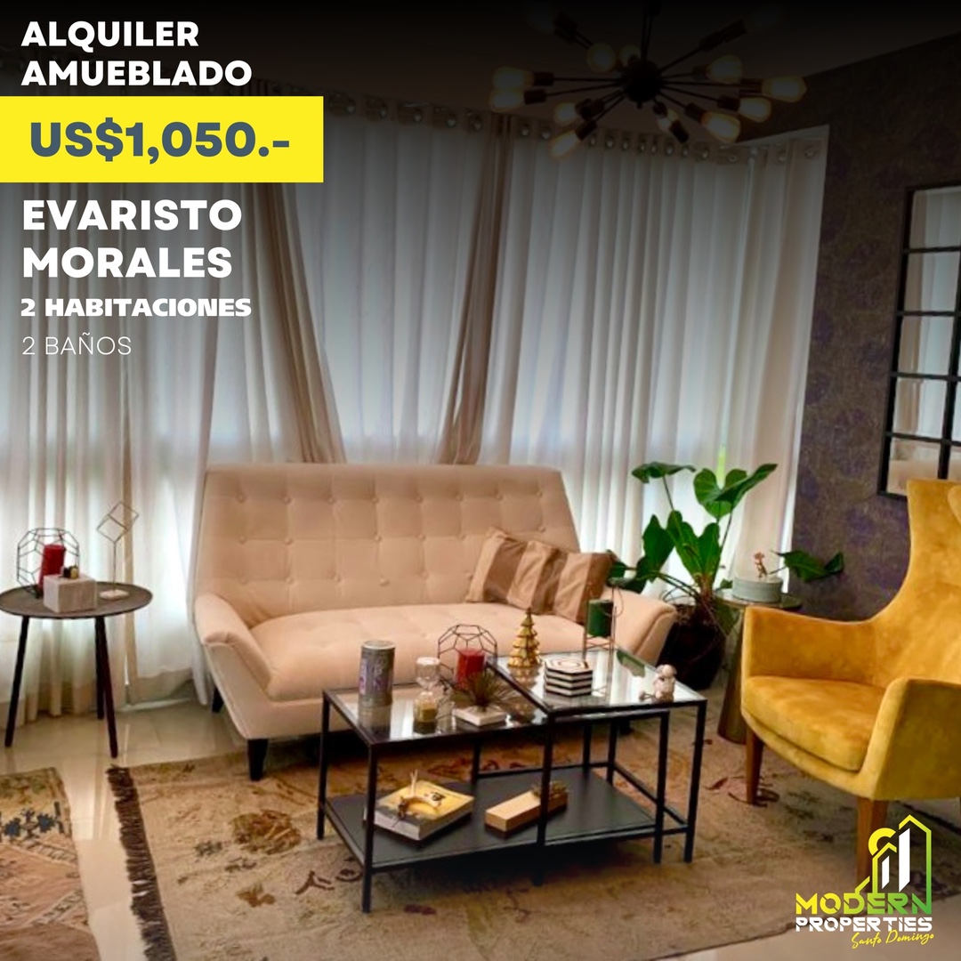 apartamentos - Alquiler Amueblado evaristo Morales 