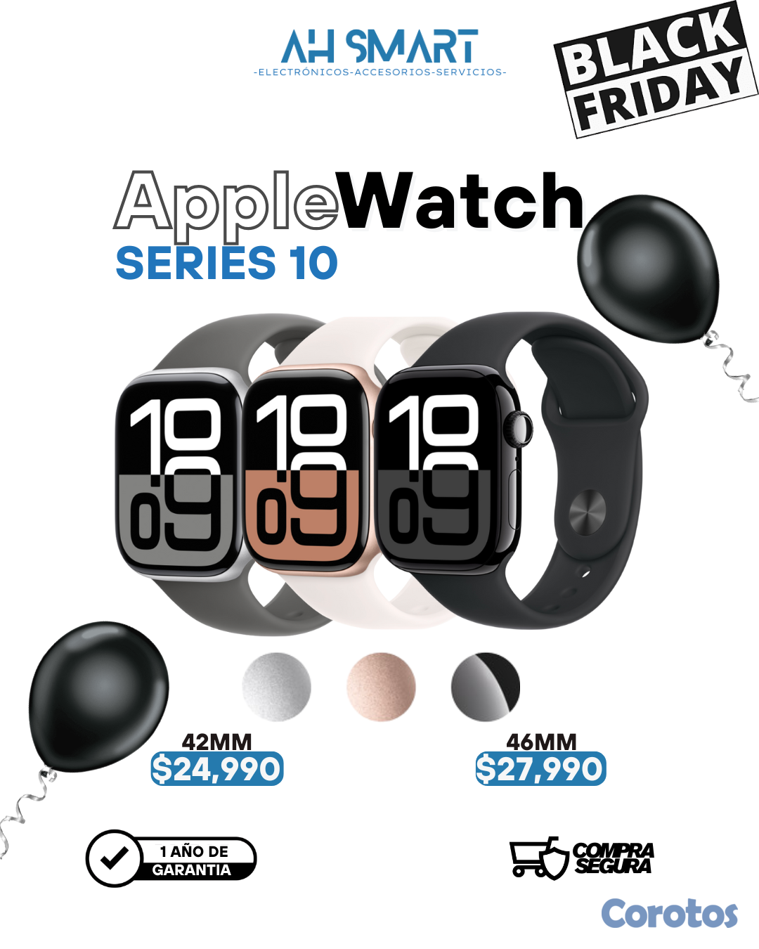 accesorios para electronica - Apple Watch Series 10, Series 11 42mm 46mm Nuevos 1