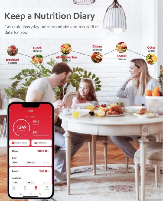 otros electronicos - Balanza, peso bascula de alimentos se conecta con tus teléfono Android y iphone  3