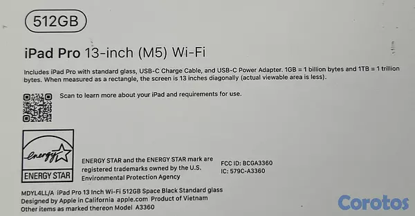 celulares y tabletas - iPad Pro 2025 Chip M5 13 PULGADAS WiFi 256/512gb SELLADA  3