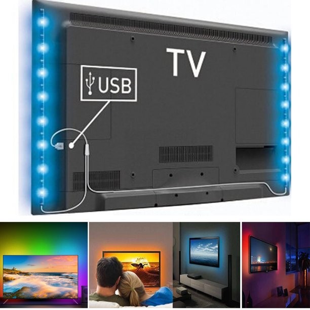 decoración y accesorios - Tiras LED RGB USB de 2 metros, ideal para TV 2