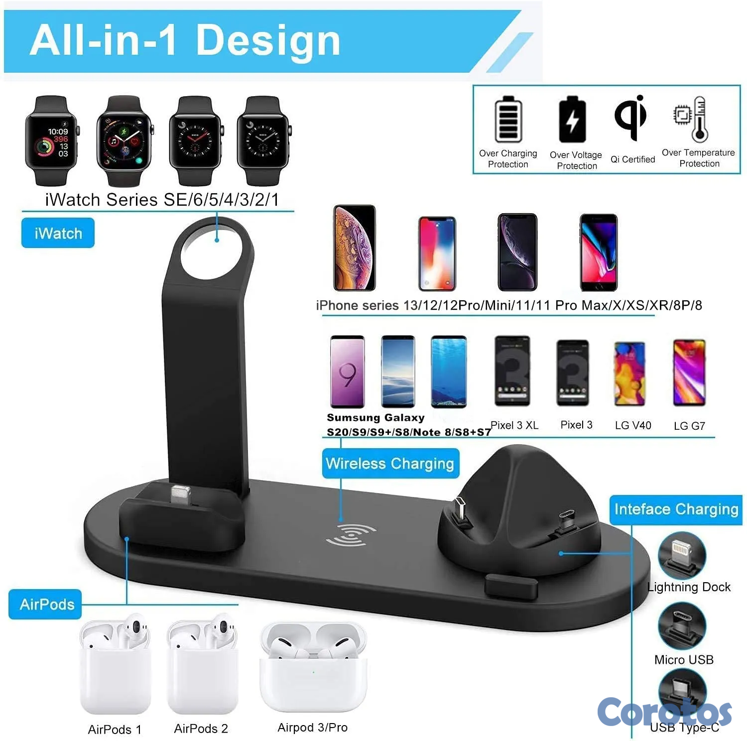 otros electronicos - Cargador multiple 8