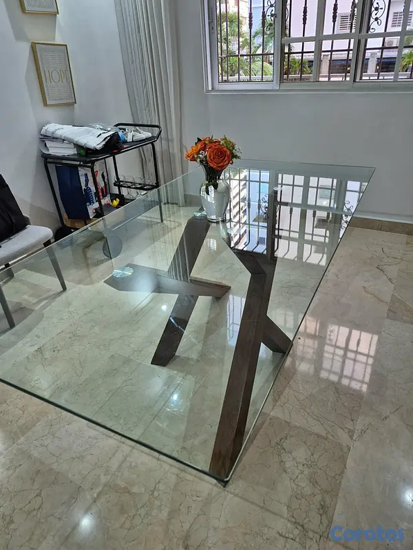 muebles y colchones - Mesa de Comedor en Cristal Capacidad 8 Personas 4