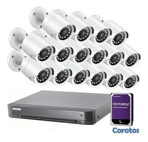 camaras y audio - KIT de 16 Cámaras de seguridad + DVR + Cables + Mouse CCTV
 1