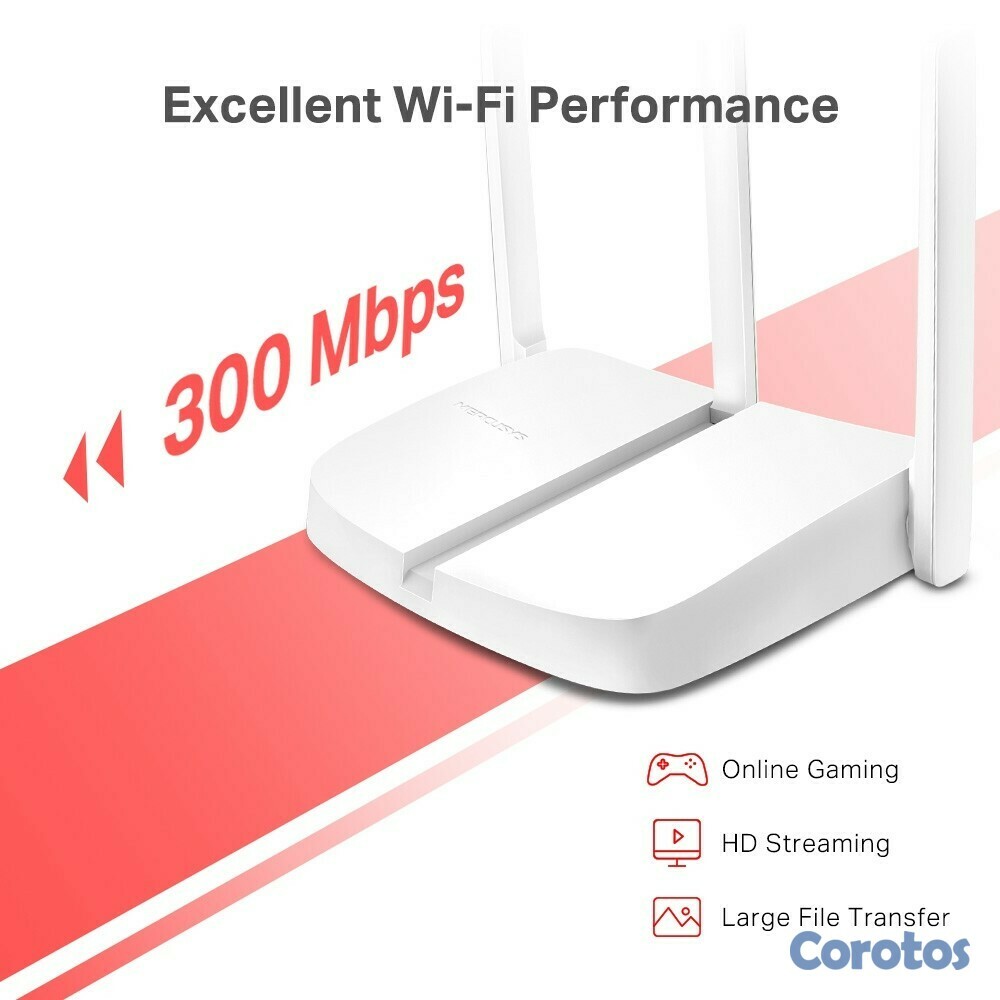 computadoras y laptops - ROUSTER MERCUSYS MW306R 3 ANTENAS  DE ALTA EFICINCIA EN SUS Conexiones 
 1