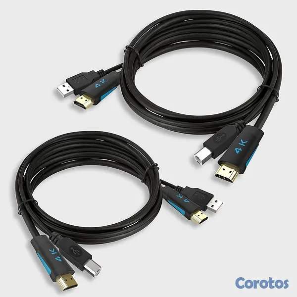 computadoras y laptops - Conmutador KVM HDMI 2 Pcs/Lot USB + HDMI Cables 5