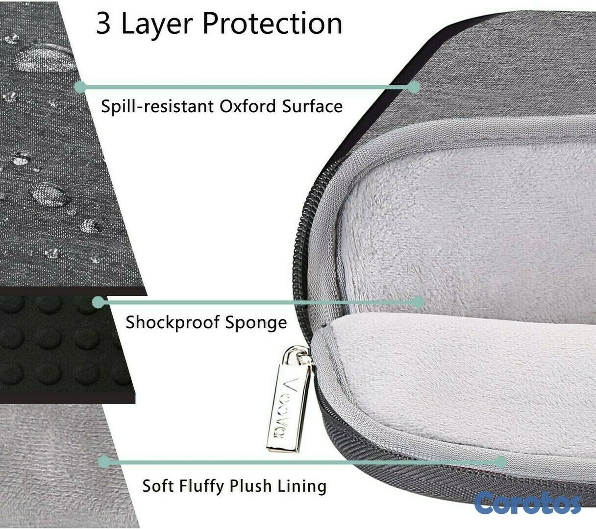 accesorios para electronica - Bolso con correa - Funda con asa - Estuche de transporte para laptop 15.6" 3