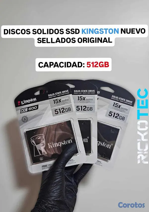 accesorios para electronica - DISCOS SSD KINGSTON KC600 500GB NUEVO 2