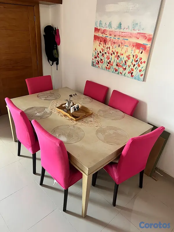 decoración y accesorios - Comedor de 6 personas grande. 6 sillas  7