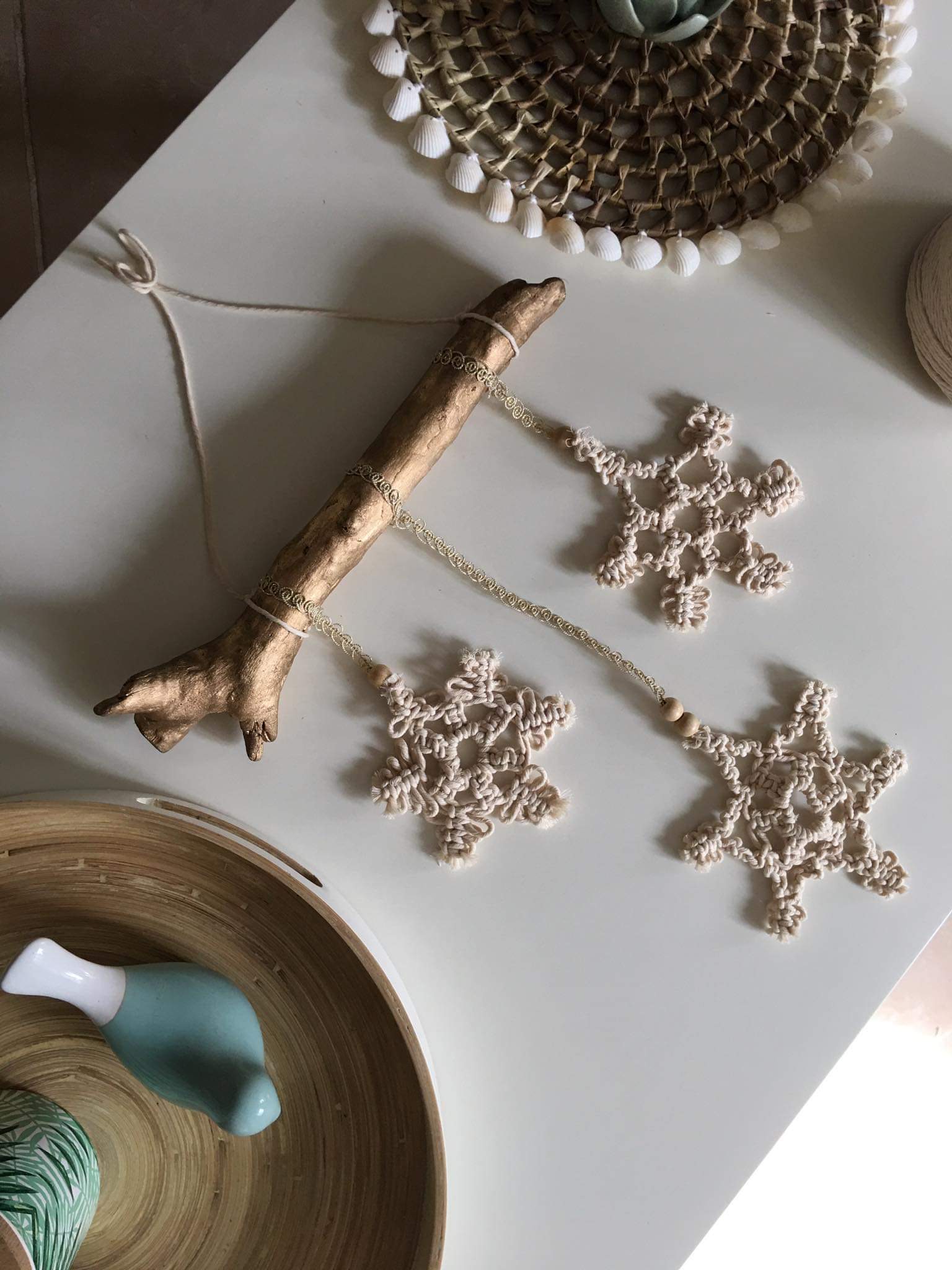 decoración y accesorios - Decoracion navideña en macramé