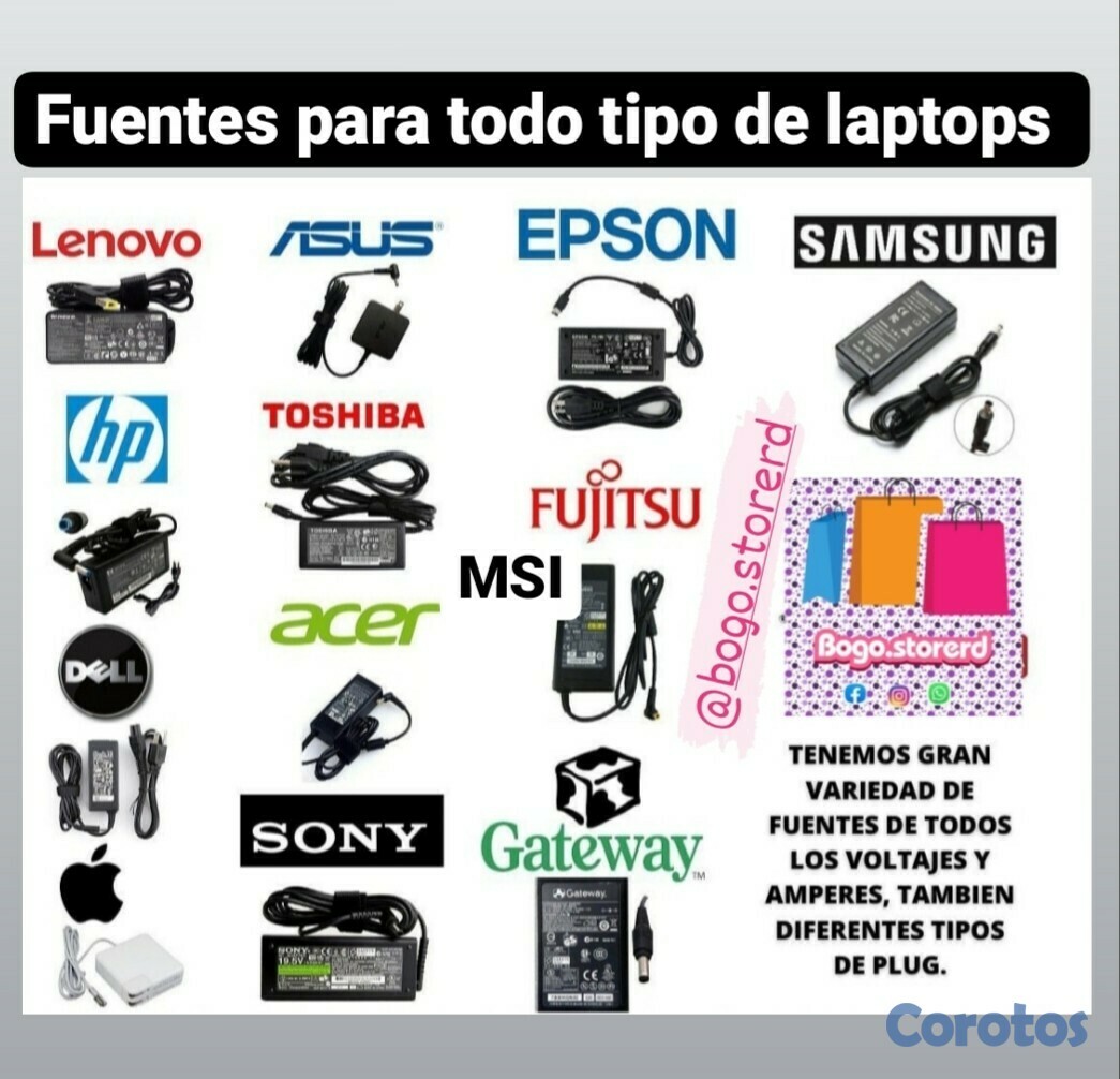 accesorios para electronica - Cargadores para laptops y vehículos eléctricos 